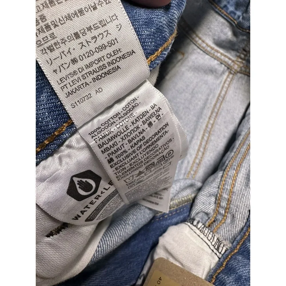 NWT Levi's 550 '92 In The‎ Waves Stained Distressed Relaxed Taper Jeans Sz 40x30